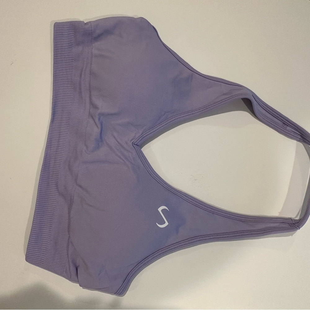 Purple Performance Sports Bra with Wide Straps